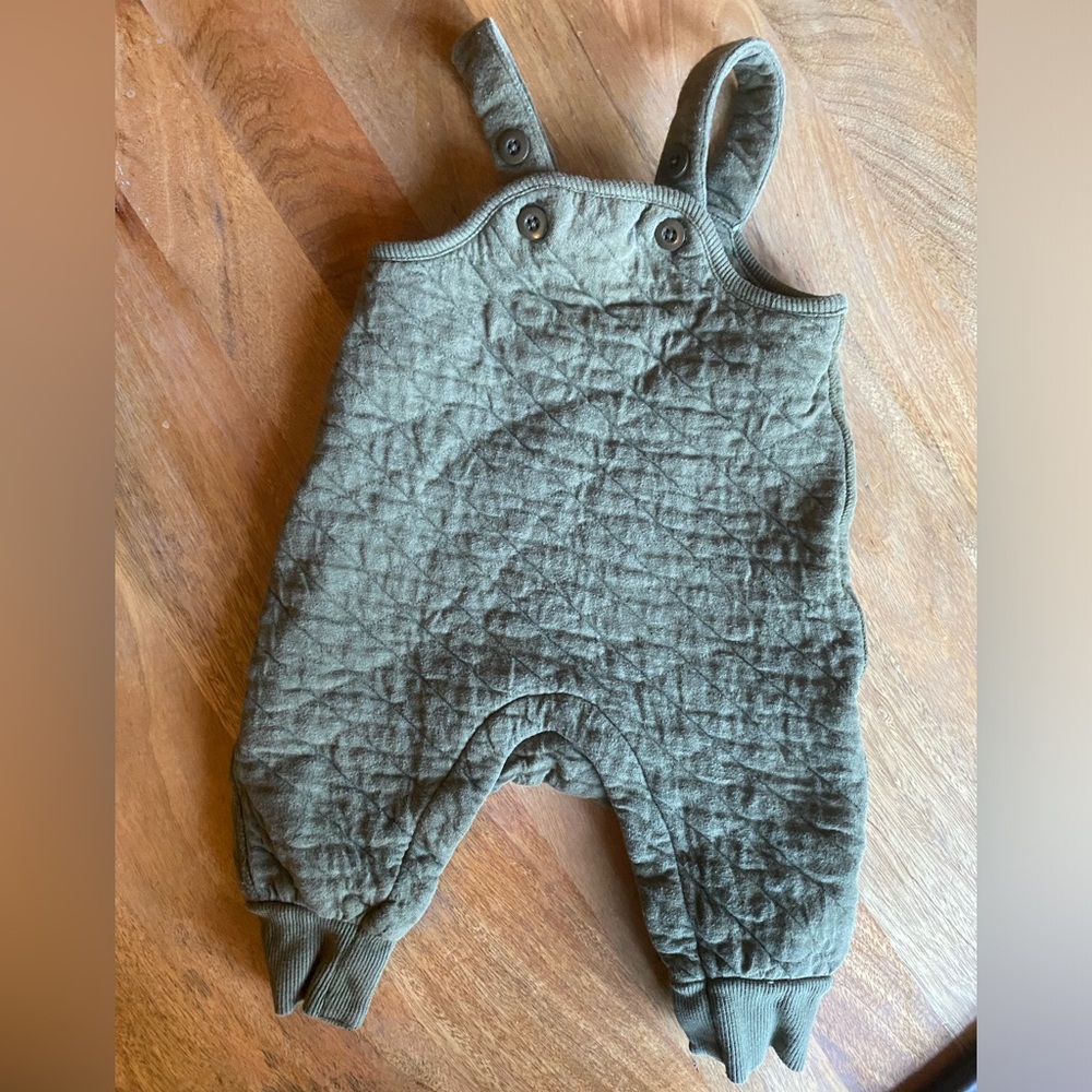 Hanna Andersson baby quilted overalls size 6-12 months